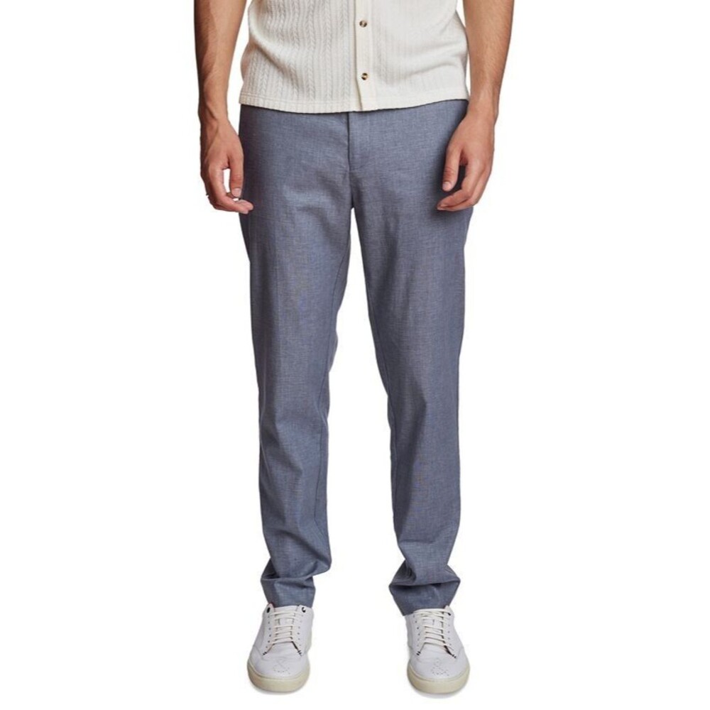 Paisley & Gray Men's Slim-Fit Carlton Chino Linen Blend Pants Light Blue M